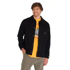 CAT - Chaqueta Casual Snap Front Coach Hombre Negra