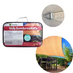 TREETOP - Vela Sombra Triangular de 3 × 3 × 3 m color Beige