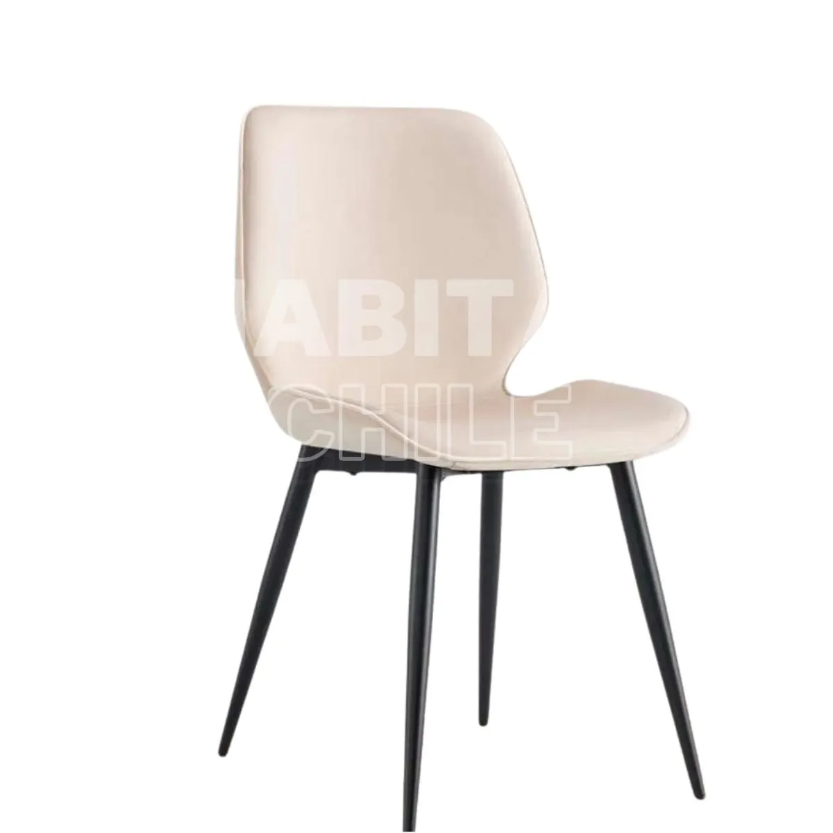 HABITA2 CHILE - Silla Comedor Felpa Gabriel - Beige