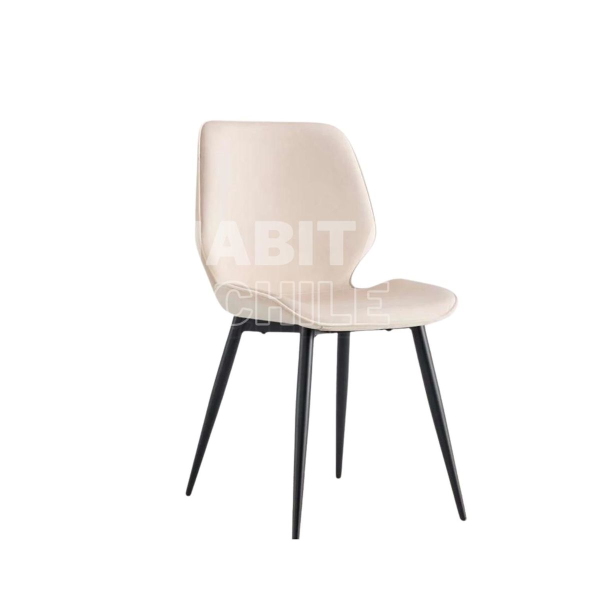 HABITA2 CHILE - Silla Comedor Felpa Gabriel - Beige