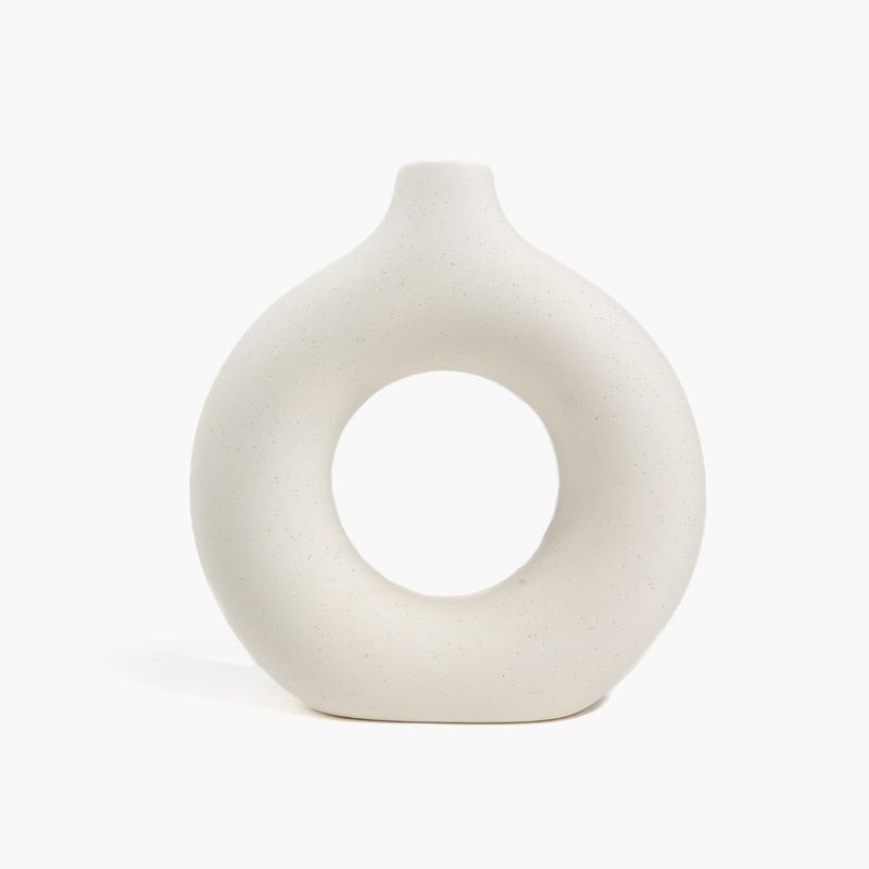 LOUNGE - Florero Circular Blanco LOUNGE