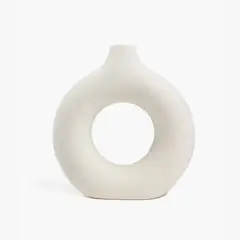 LOUNGE - Florero Circular Blanco