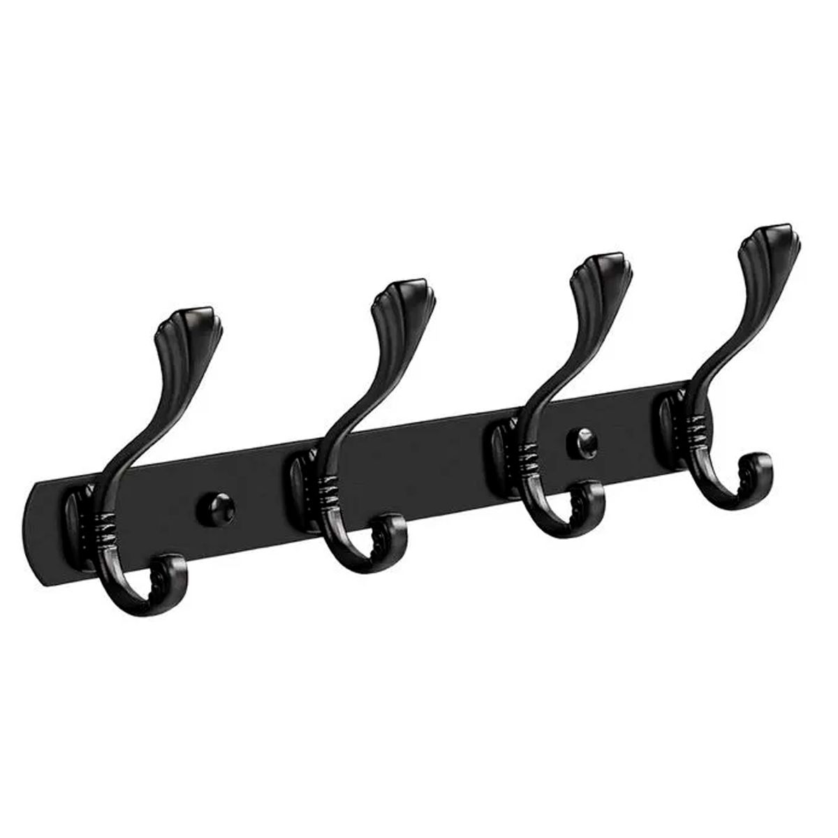 GENERICO - Perchero colgador 4 ganchos negro