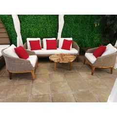 GENERICO - Set de Terraza Rattan Polivinílico Bruni