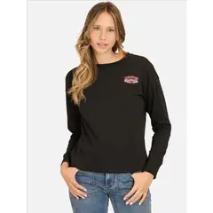 MAUI AND SONS - Polera ML Junkie Negro Mujer - Negro