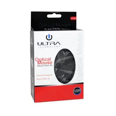 ULTRA - MOUSE OPTICO USB NEGRO TRANSPARENTE
