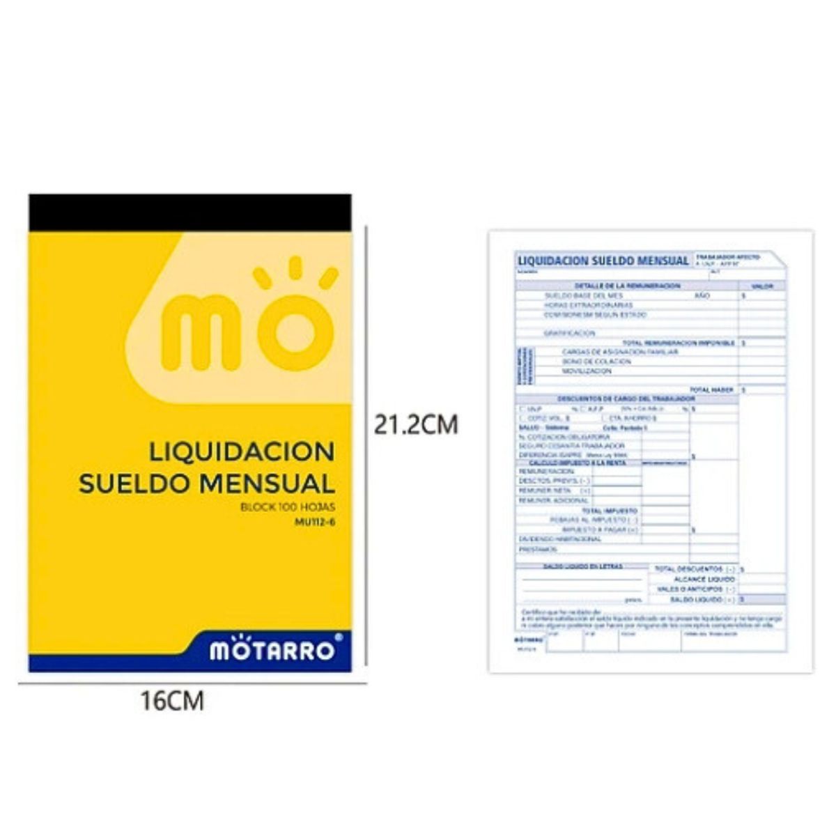 GENERICO - Talonario Liquidación De Sueldo Registro Mensual