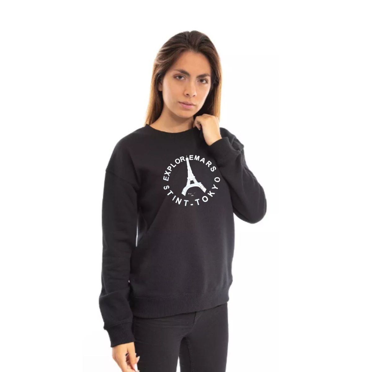 LIKE SHOP - Poleron Mujer Cuello Polo Invierno Forro Polar Eiffel 1728