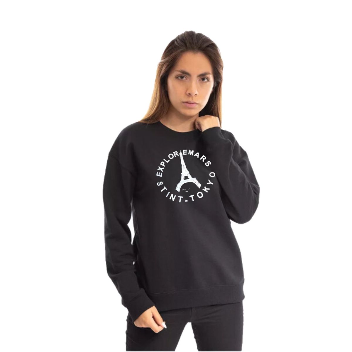 LIKE SHOP - Poleron Mujer Cuello Polo Invierno Forro Polar Eiffel 1728