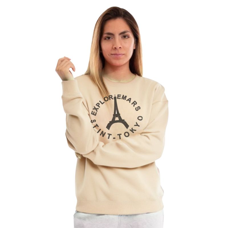 MPROPIA - Poleron Mujer Cuello Polo Invierno Forro Polar Eiffel 1728