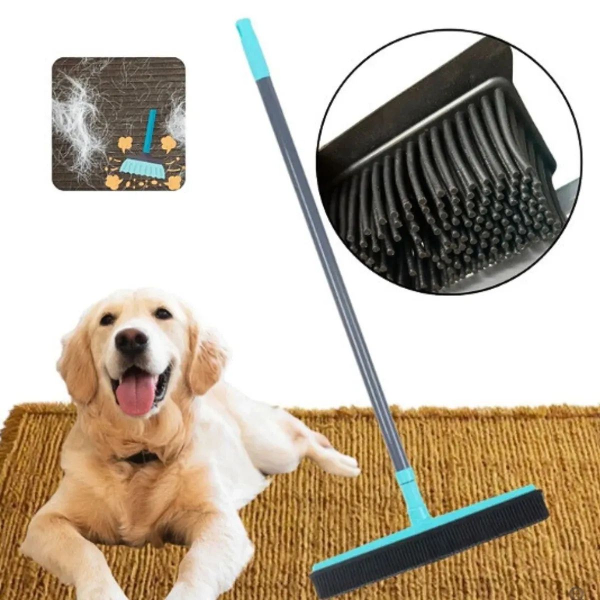 GENERICO - Escobilla De Goma Para Alfombra Atrapa Pelos