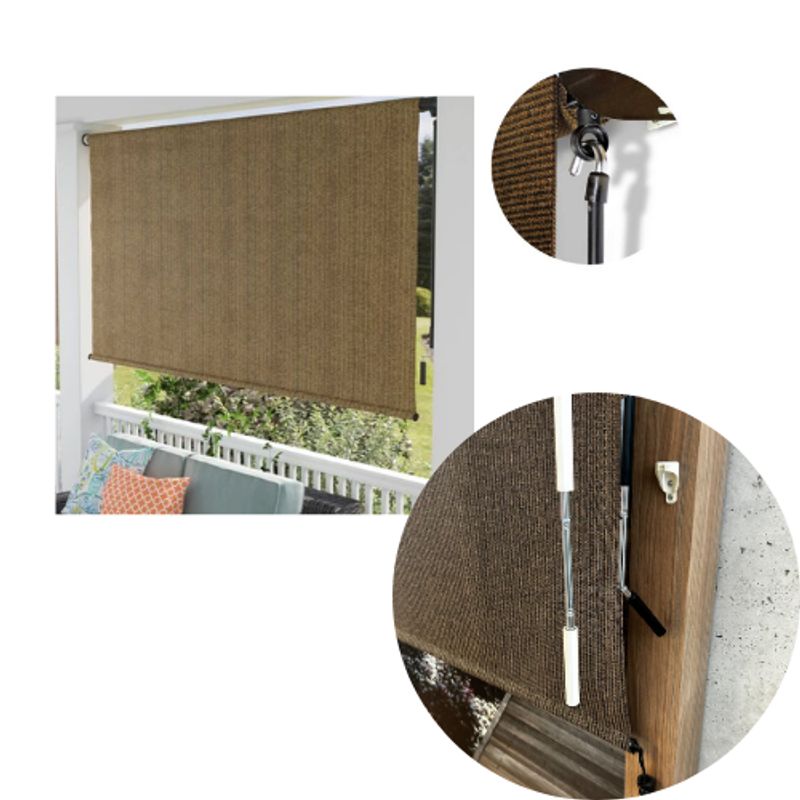 TREETOP - Persiana roller para exterior de 150 x 220 cm Color Moka