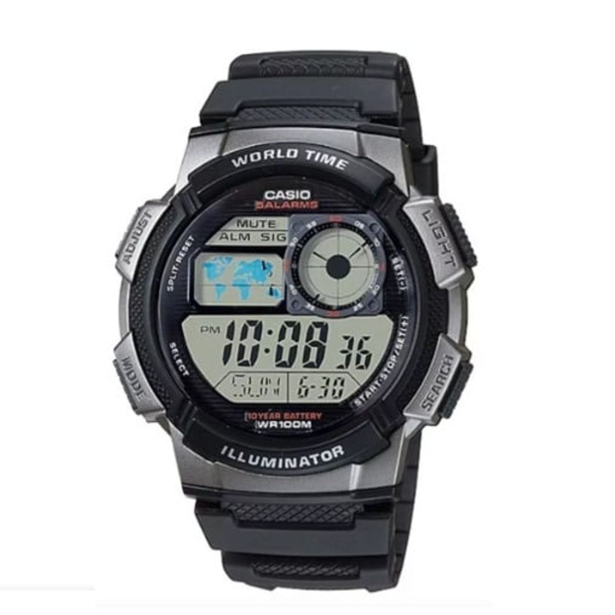 CASIO - Reloj pulsera digital Casio AE-1000W-1B con correa de resina
