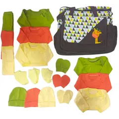 GENERICO - Pack Bolso Maternal más Ajuar 18 Piezas Bebé 0a3 Meses