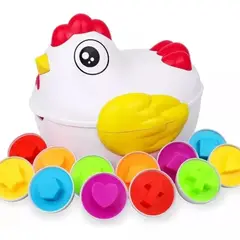 GENERICO - Juego Encaje Huevos Montessori 12 Unidades Figuras