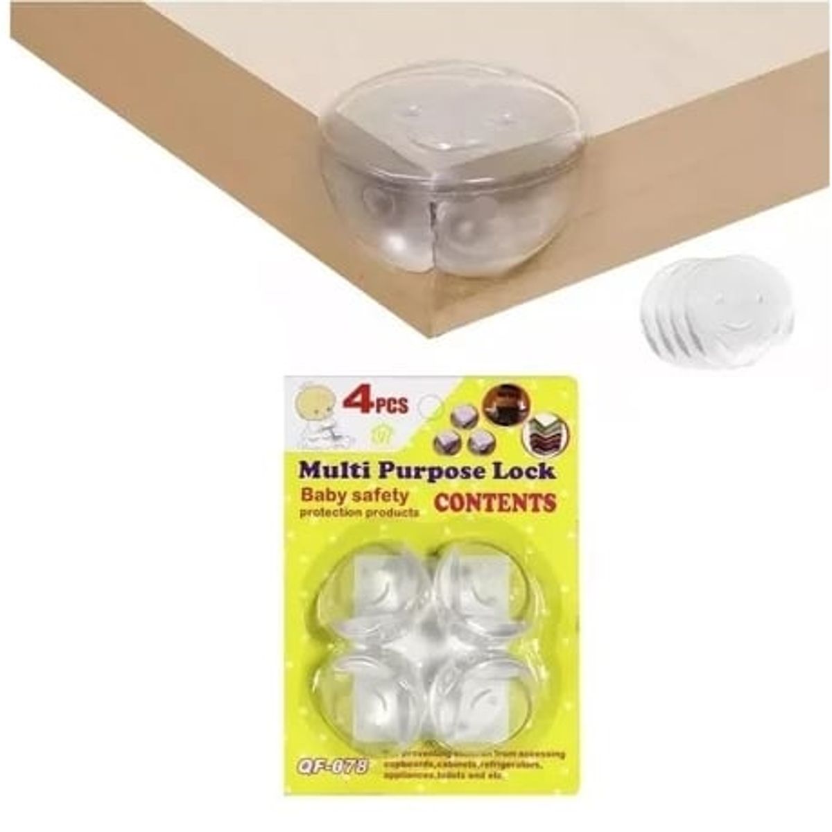 GENERICO - Pack 4 unidades de protección de esquinas silicona