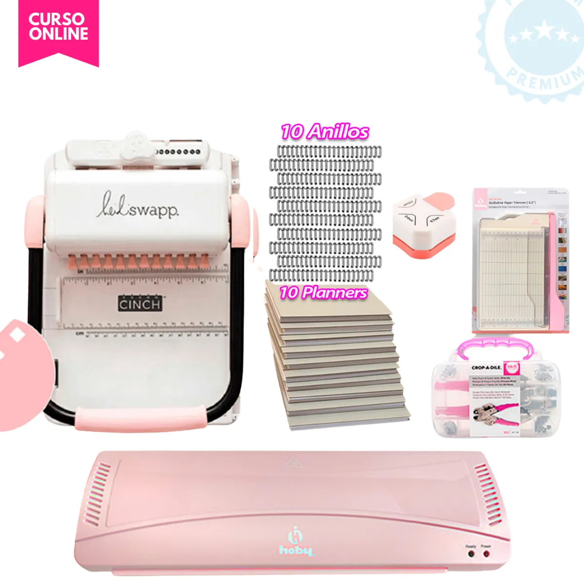 AMERICAN CRAFTS - cinch rosada laminadora  kit de herramientas K52