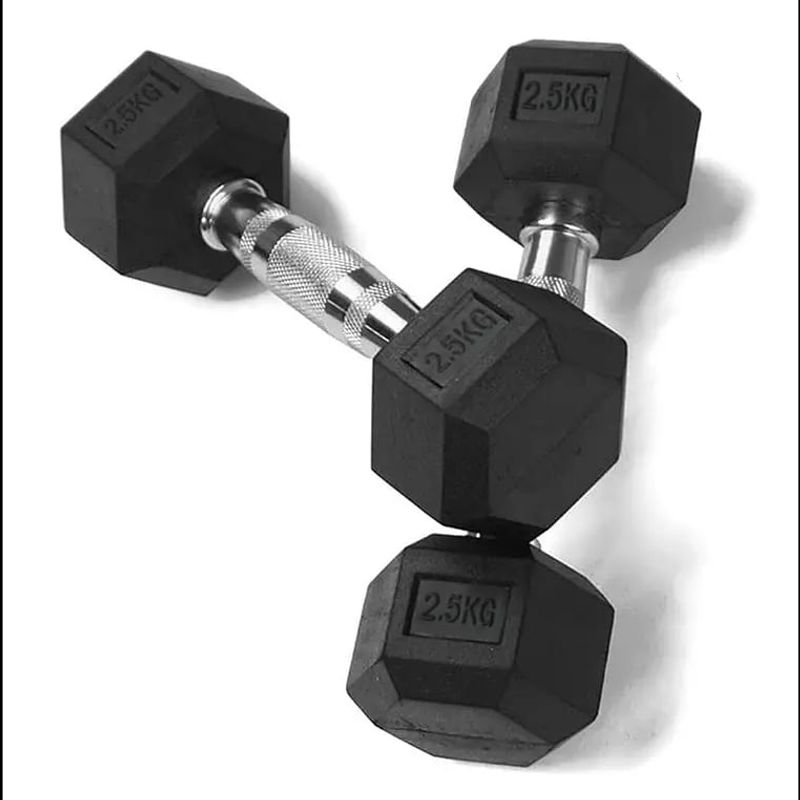 SCORE FIT - Par Mancuernas 2,5 kg Hexagonal Total 5 kg