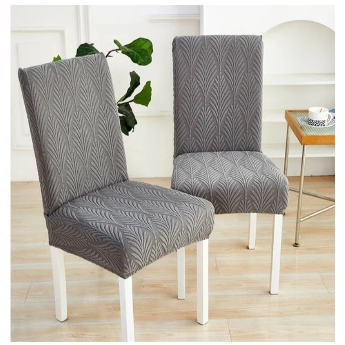 GENERICO - Pack X 6 Fundas Cubre Silla Protectoras Naturezza Gris