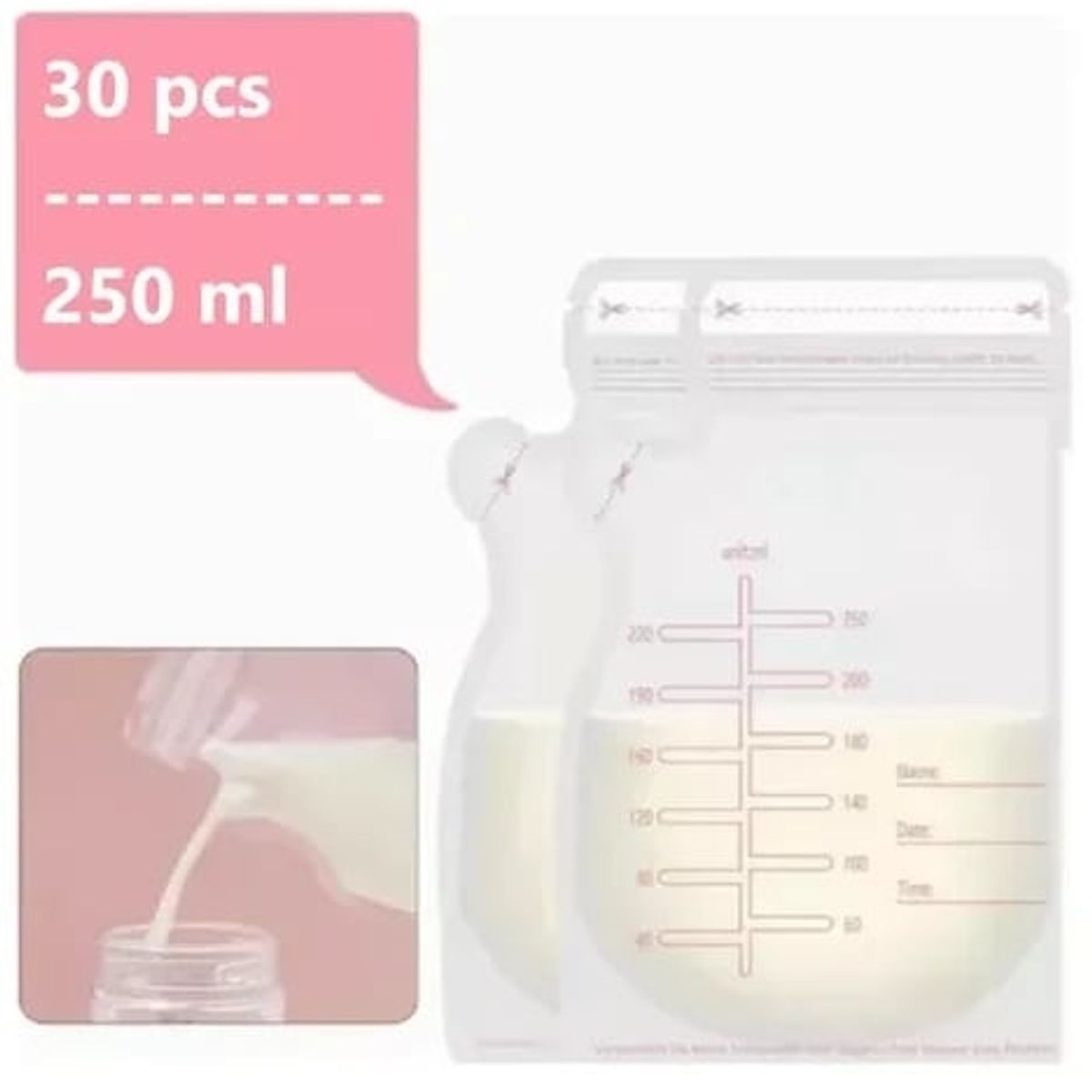 GENERICO - Bolsas de almacenamiento de leche materna 30 unidades