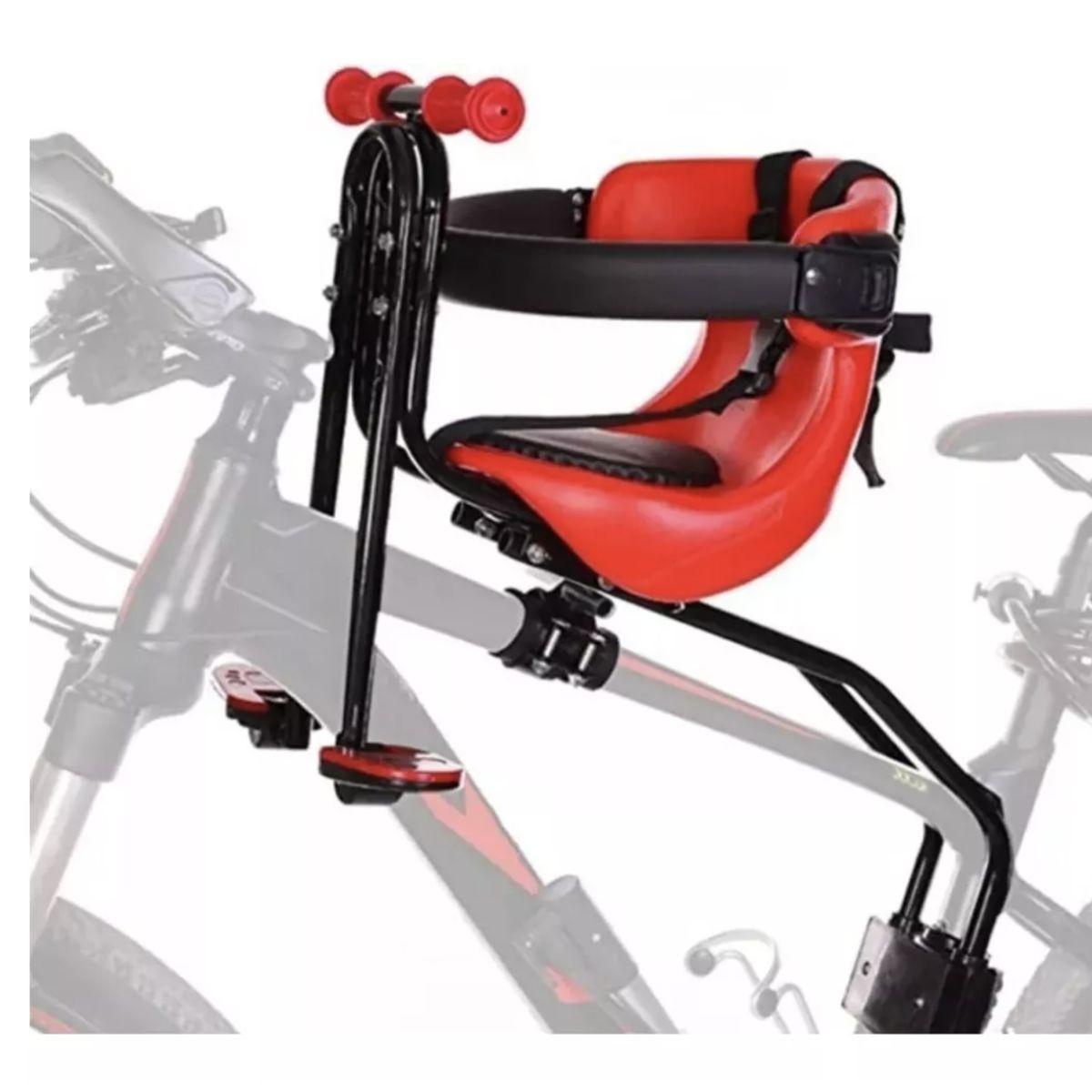 ANNI STAR - Silla Frontal De Bicicleta Para Niños Y Bebes - 30kg Rojo