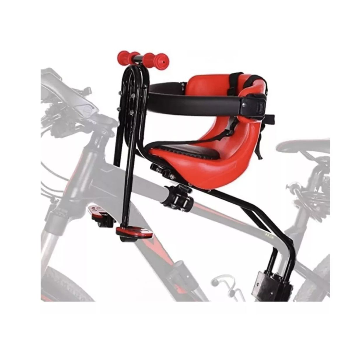 ANNI STAR - Silla Frontal De Bicicleta Para Niños Y Bebes - 30kg Rojo