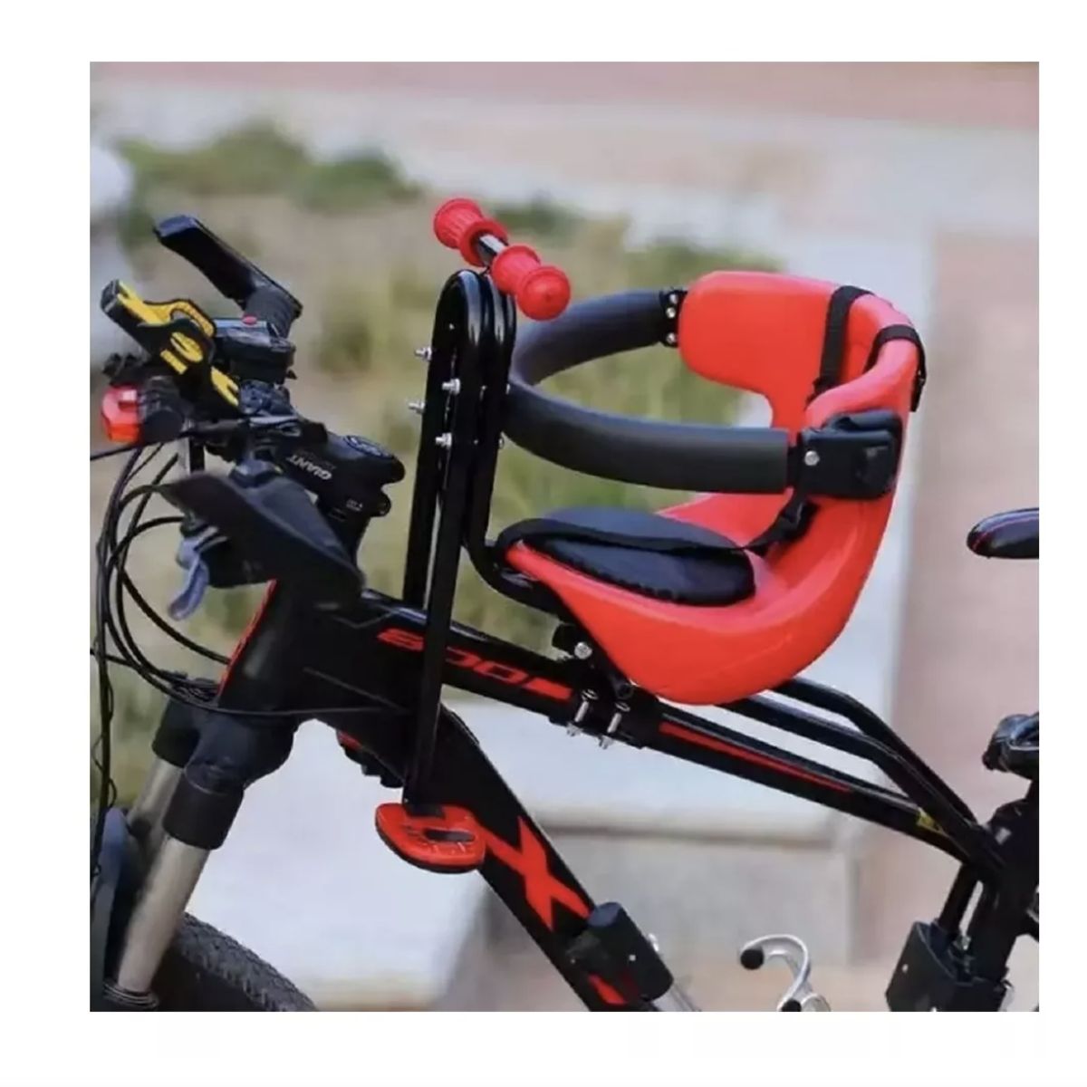 ANNI STAR - Silla Frontal De Bicicleta Para Niños Y Bebes - 30kg Rojo
