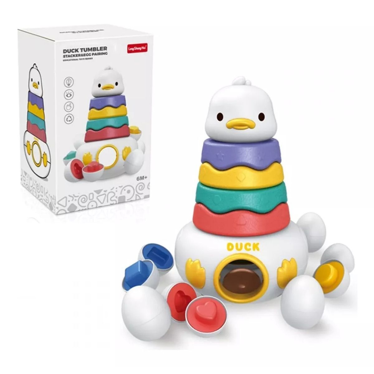 GENERICO - Juego Encaje Huevos Montessori Figuras Niños Duck