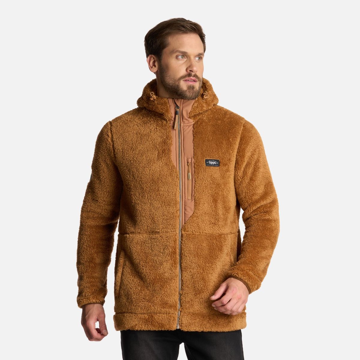 LIPPI - Polar Hombre Bear Shaggy-Pro Hoody Jacket Camel Lippi