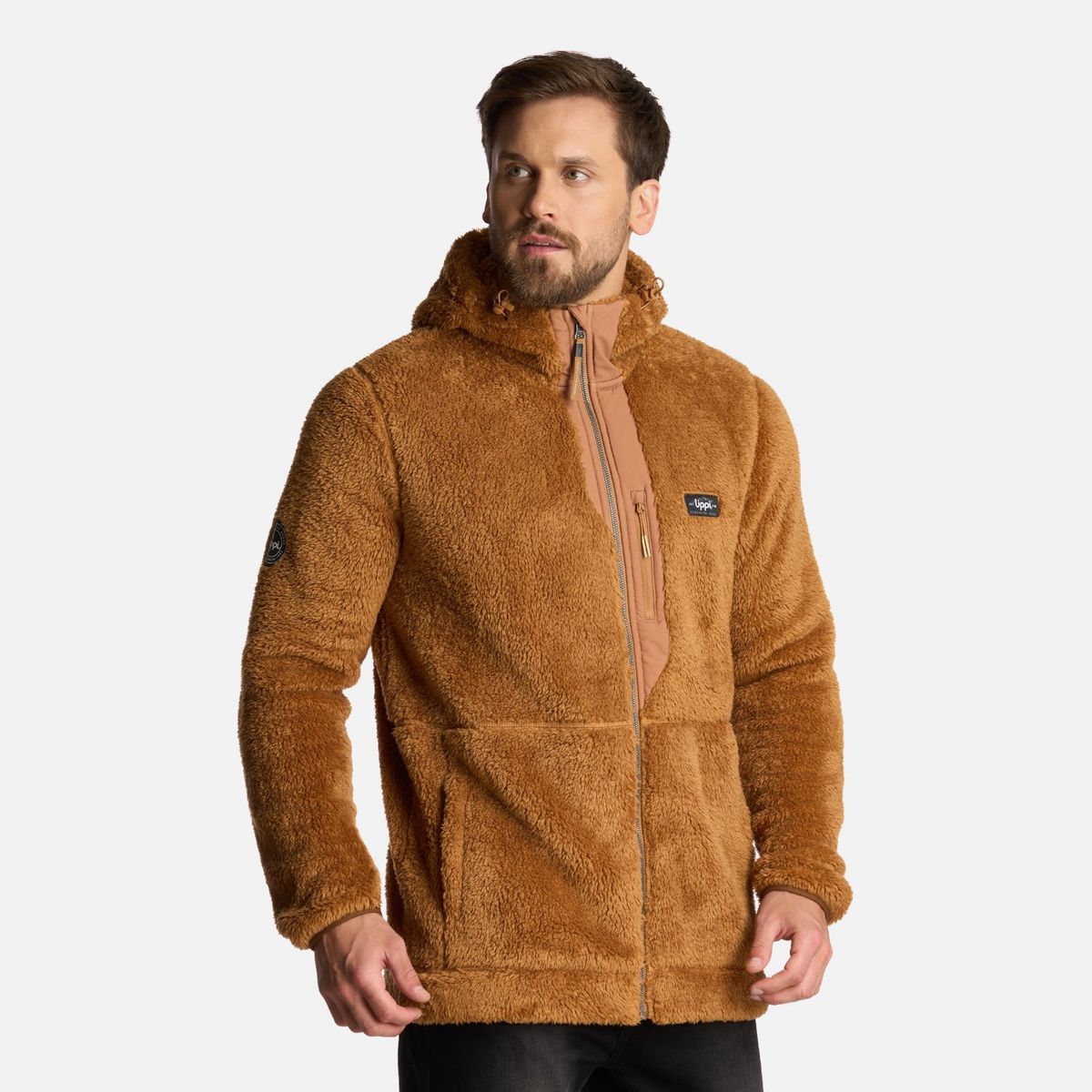 LIPPI - Polar Hombre Bear Shaggy-Pro Hoody Jacket Camel Lippi
