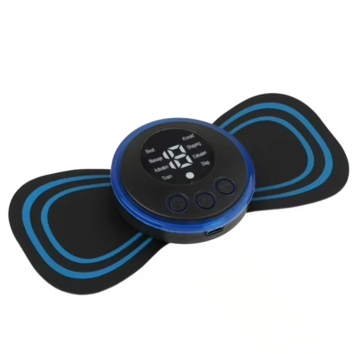 GENERICO - Mini Masajeador Electrico 13cm Compacto Negro Portátil