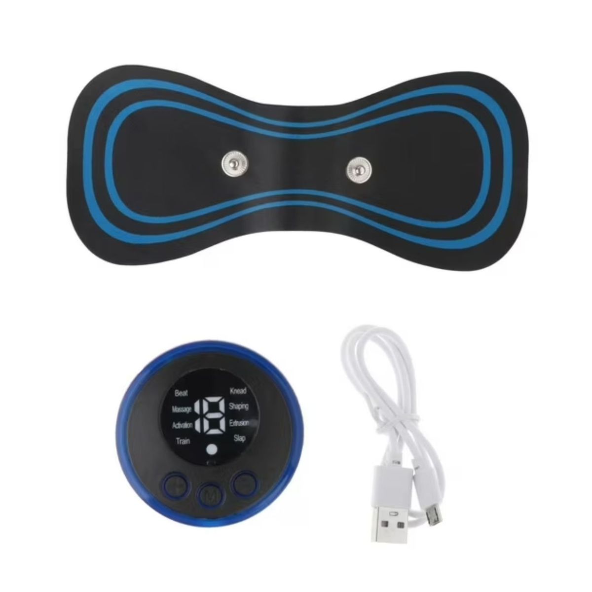 GENERICO - Mini Masajeador Electrico 13cm Compacto Negro Portátil