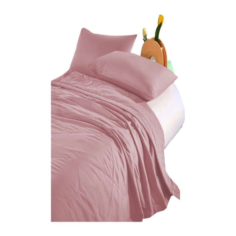 GENERICO - CUBRECAMA  EXTRA DELGADO  VERANO ROSA KING VERANO 240 X 260 CM