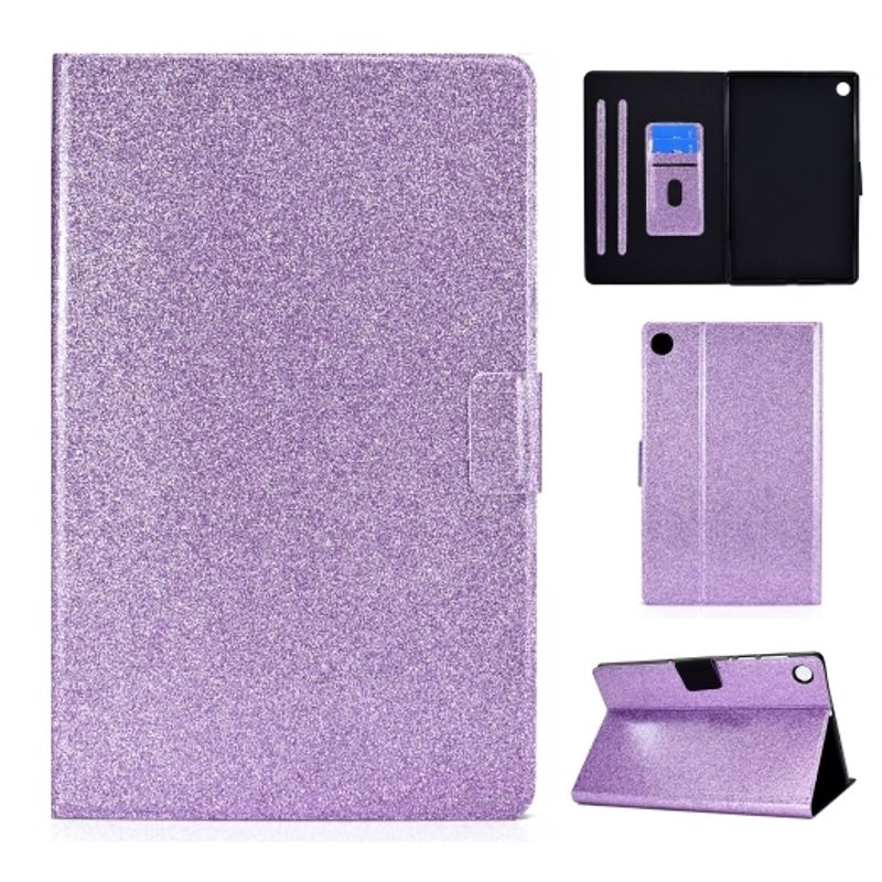 GENERICO - Funda para Tablet Samsung T510 y T515 ROSA GLITTER