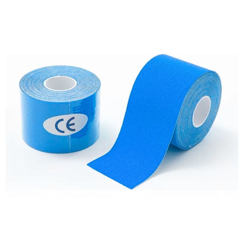 GENERICO - Bandas Kinesiologicas 5cm x 5 Metros Azul Terapia Fisioterapia