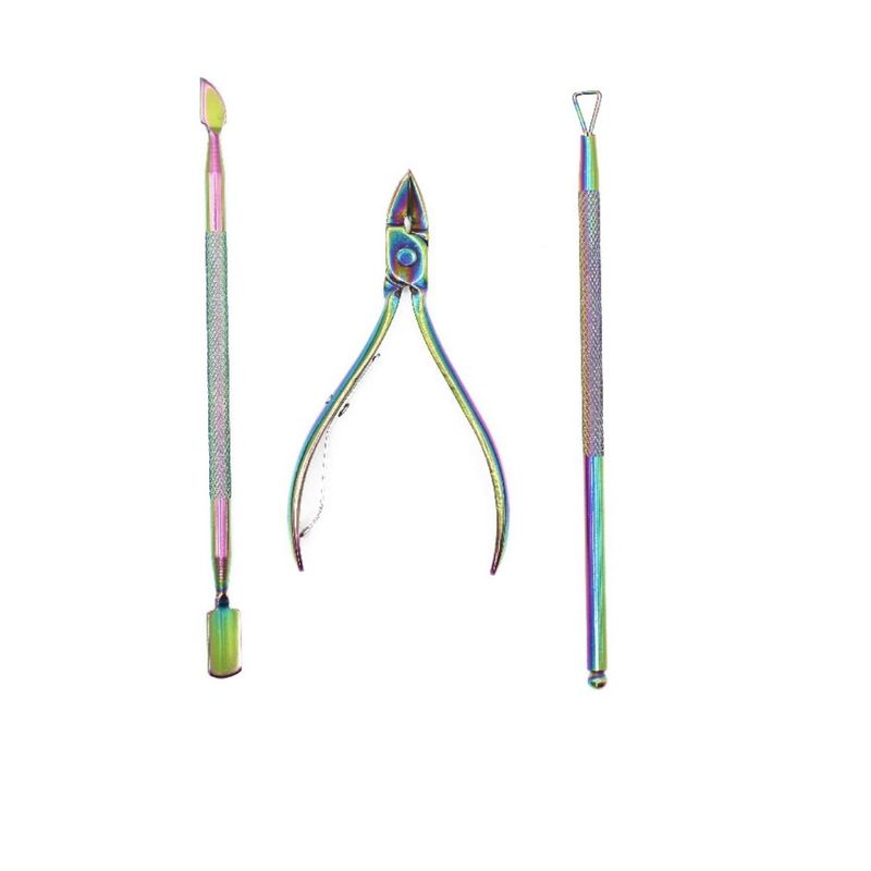 GENERICO - Set De Manicura Flower Secret Tornasol 13cm 3 Piezas