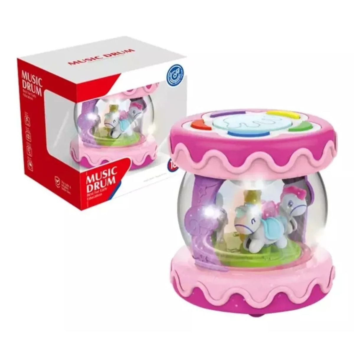 GENERICO - Juguete Carrusel Musical Para Bebé Tambor De Mano