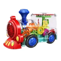 GENERICO - Juguete Tren Electrico Trasparente Engranaje C Luz Sonido