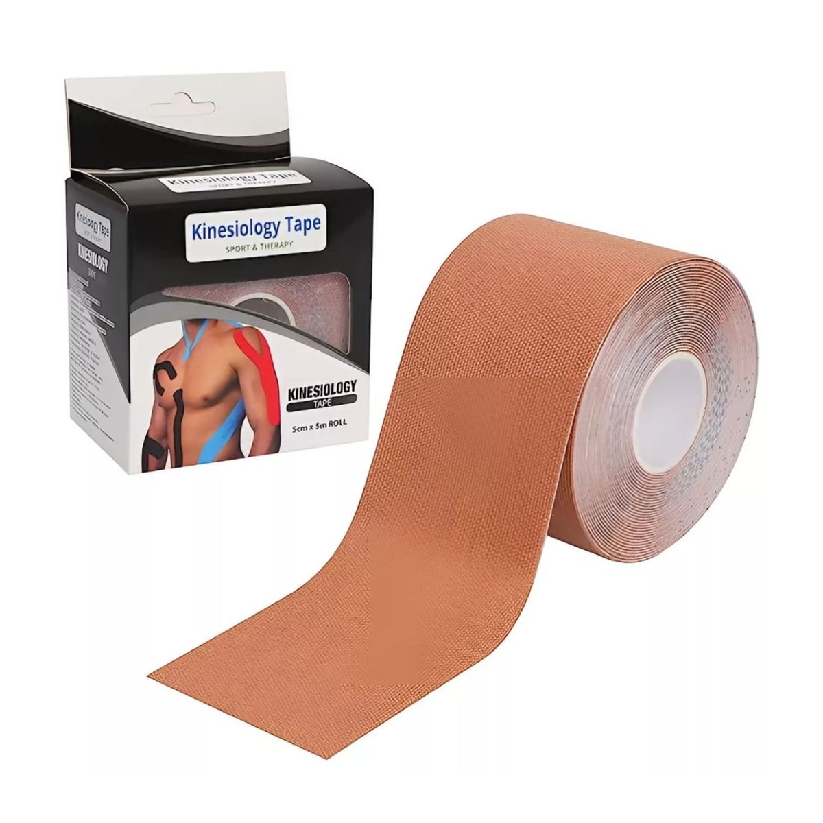 GENERICO - Cinta Kinesiológica Tape Neuromuscular 500cm x 5cm Beige