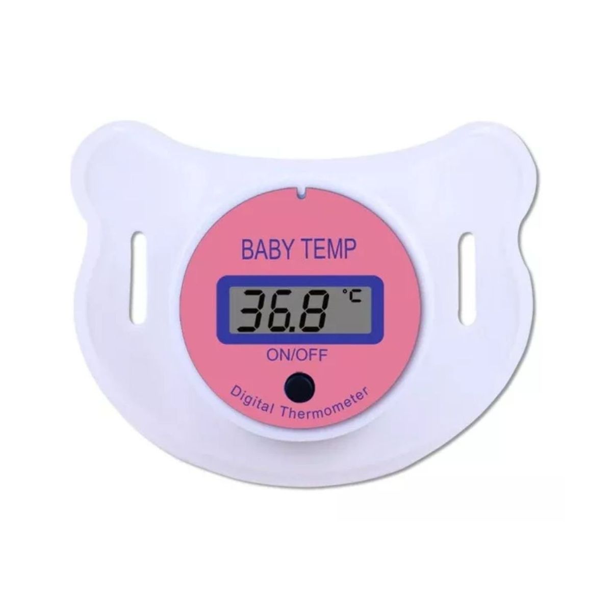 GENERICO - Chupete Termómetro Digital Bebés Uso Fácil 7cm Rosa