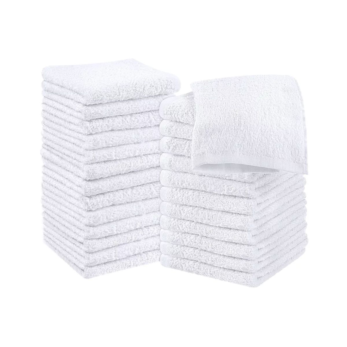 ANNI STAR - Pack 12 Toallas Blanco Cuadrada De 25 X 25 Cm anistar