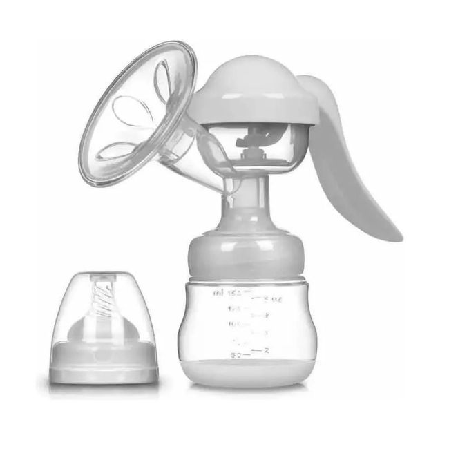 GENERICO - Extractor De Leche Manual Chupete Mamadera 17cm Blanco