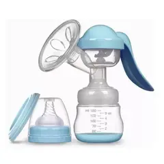 GENERICO - Extractor De Leche Manual Chupete Mamadera 17cm Azul