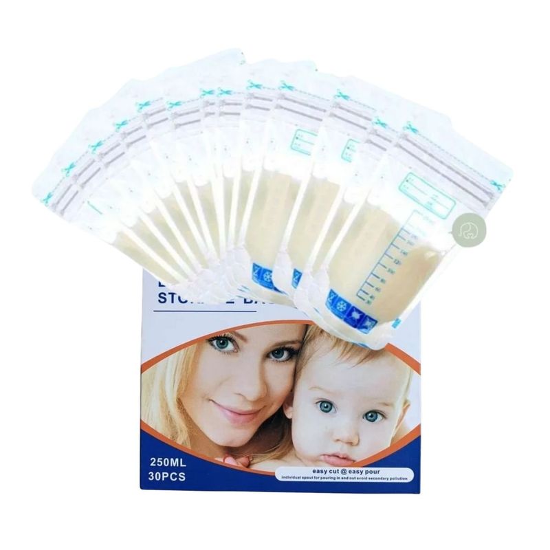 GENERICO - Bolsas Pára Leche 30 Unidades 24cm Resistentes Reutilizables