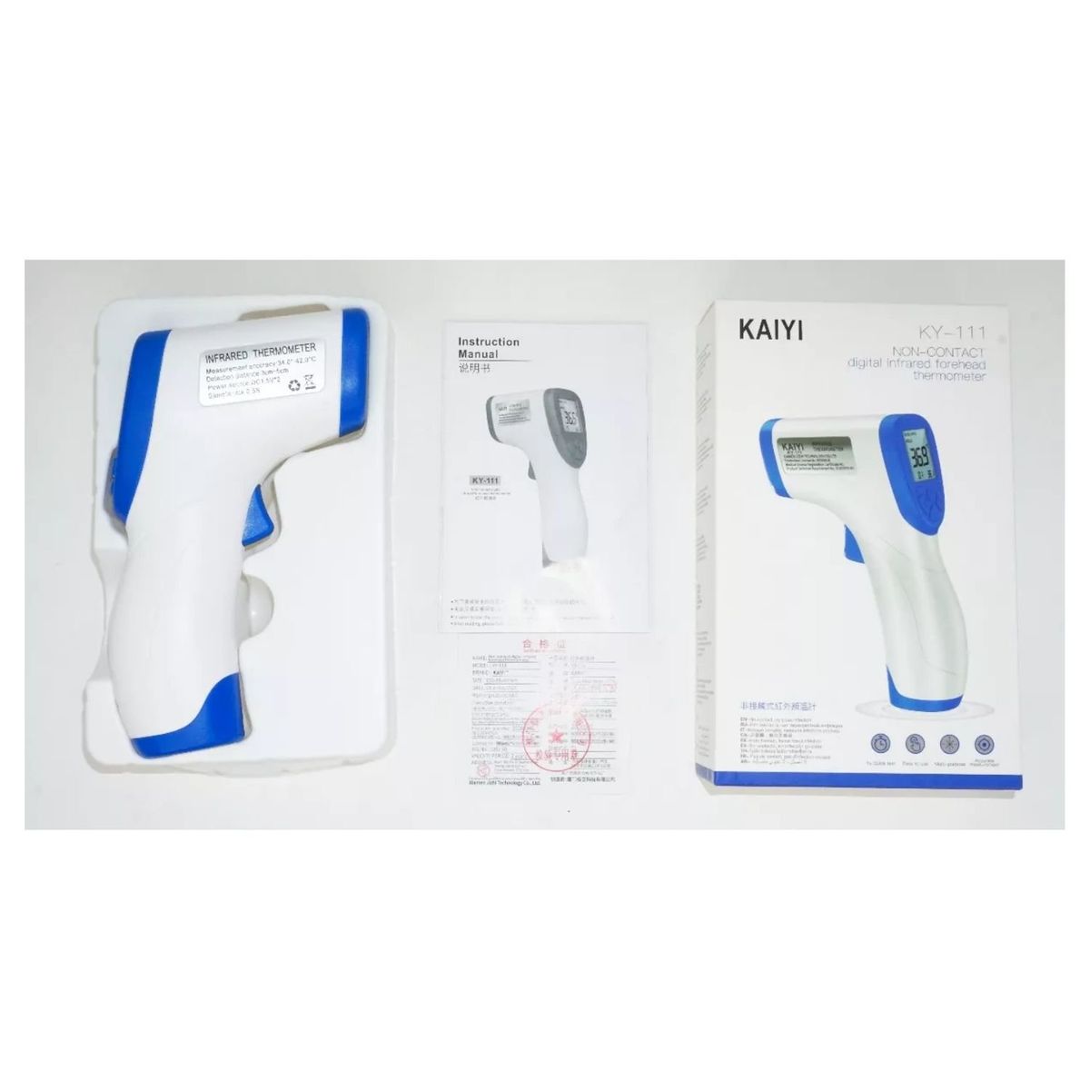 GENERICO - Termómetro Laser Digital Azul 15cm Para Temperatura Rápida