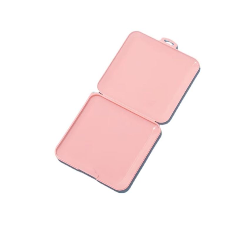 GENERICO - Porta Mascarillas Antibacterial Cuadrado Pequeña 13cm Rosa