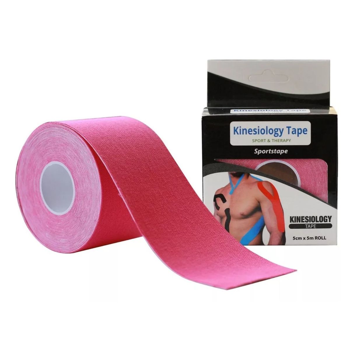 GENERICO - Cinta Kinesiológica Tape Neuromuscular 500cm x 5cm Roja