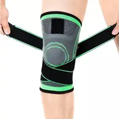 GENERICO - Rodillera Elástica 15cm Soporte Verde Ajuste Cómodo