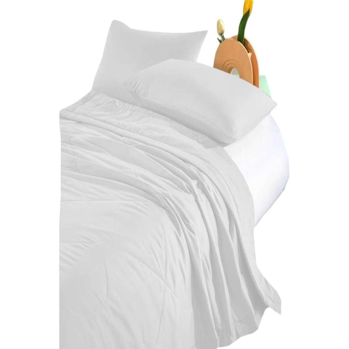 GENERICO - CUBRECAMA EXTRA DELGADO  VERANO BLANCO KING VERANO 240 X 260 CM