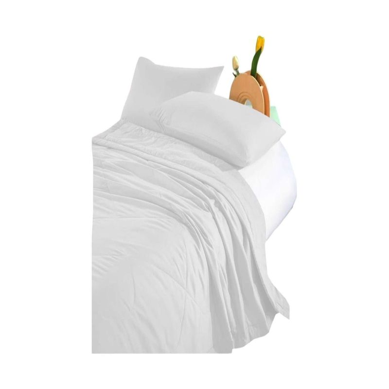 GENERICO - CUBRECAMA EXTRA DELGADO  VERANO BLANCO KING VERANO 240 X 260 CM